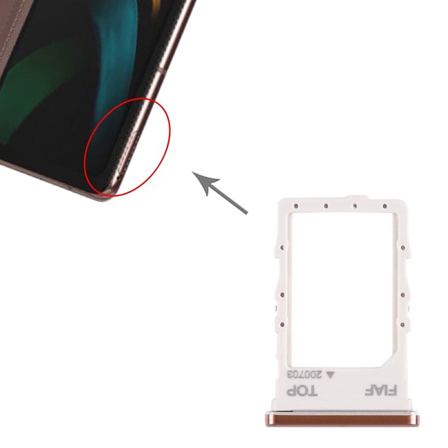 SIM Card Tray for Samsung Galaxy Z Fold2 5G SM-F916 (Pink) at €10.39