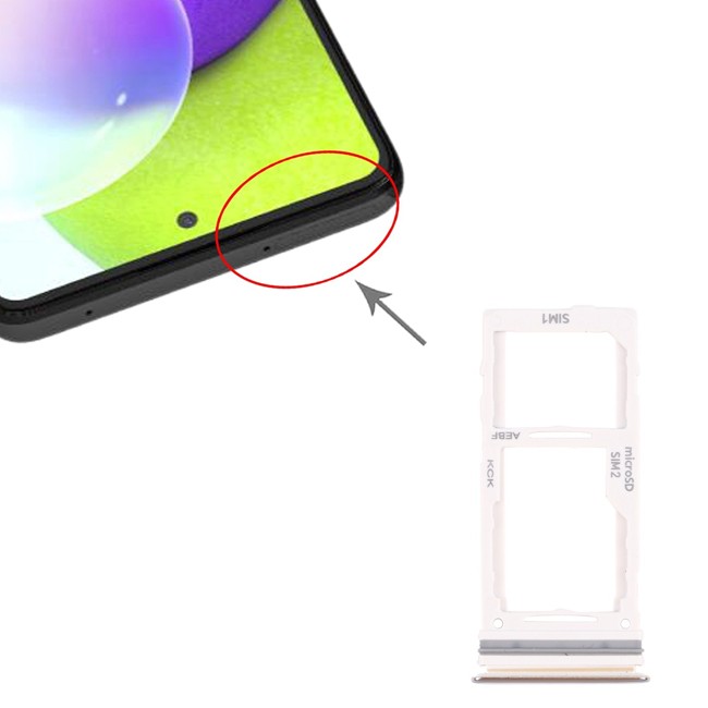 Tiroir carte SIM + Micro SD pour Samsung Galaxy A52 SM-A525 (Argent) à 5,90 €