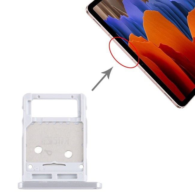 SIM + Micro SD Kartenhalter für Samsung Galaxy Tab S7 SM-T870 / SM-T875 (Silber) für 12,70 €