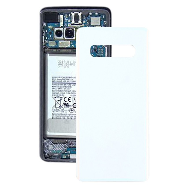 Cache arrière pour Samsung Galaxy S10+ SM-G975 (Blanc)(Avec Logo) à 9,90 €