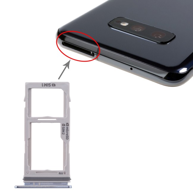 SIM + Micro SD kaart houder voor Samsung Galaxy S10e SM-G970 (Blauw) voor 6,90 €