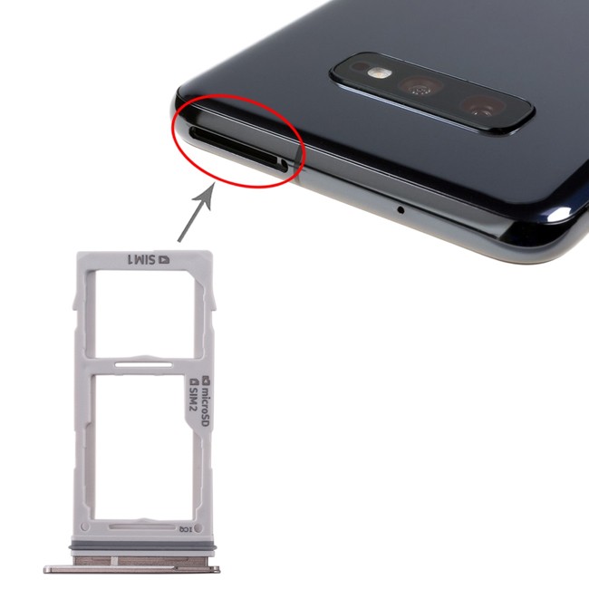 SIM + Micro SD Card Tray for Samsung Galaxy S10e SM-G970 (Black) at 6,90 €