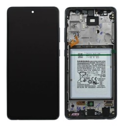 Écran LCD original avec châssis + batterie pour Samsung Galaxy A52 SM-A525 / A52 5G SM-526B Noir à 106,79 €