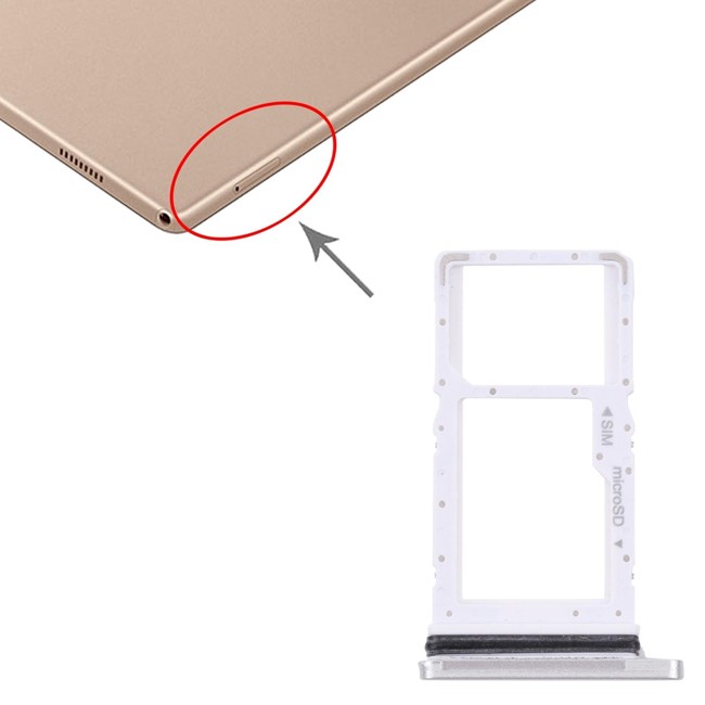 SIM + Micro SD Card Tray for Samsung Galaxy Tab A7 10.4 2020 SM-T500 / SM-T505 (White) at 11,80 €