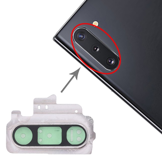 10x Cache vitre caméra pour Samsung Galaxy Note 10 SM-N970 (Argent) à 16,90 €