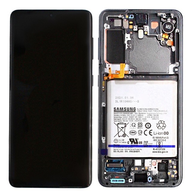 Original LCD Screen with Battery for Samsung Galaxy S21 5G SM-G991B Grey at 219,90 €
