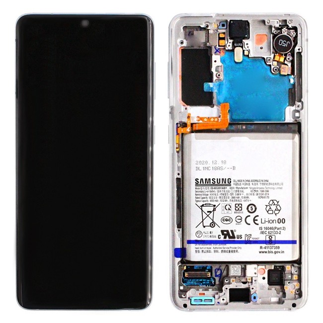 Original LCD Screen with Battery for Samsung Galaxy S21 5G SM-G991B White at 219,90 €