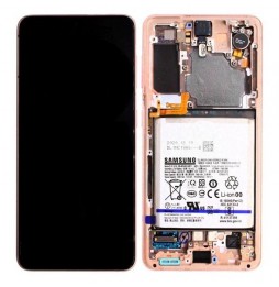 Écran LCD original avec batterie pour Samsung Galaxy S21 5G SM-G991B Rose à 219,90 €