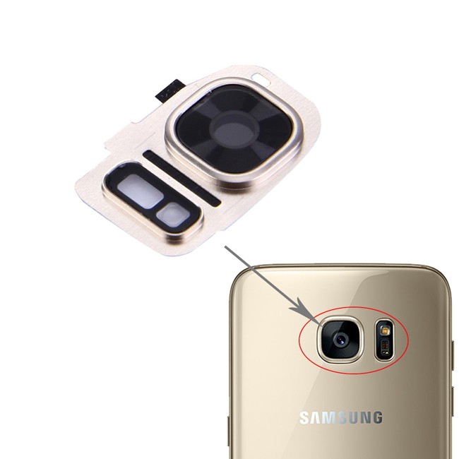 10x Kameralinse Abdeckung für Samsung Galaxy S7 SM-G930 (Gold) für 9,90 €