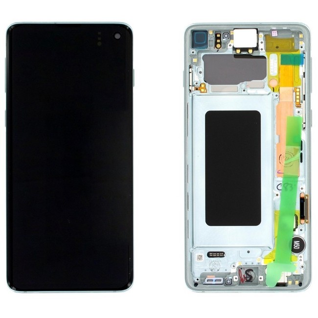 Original LCD Screen with Frame for Samsung Galaxy S10 SM-G973 (Green) at 249,90 €