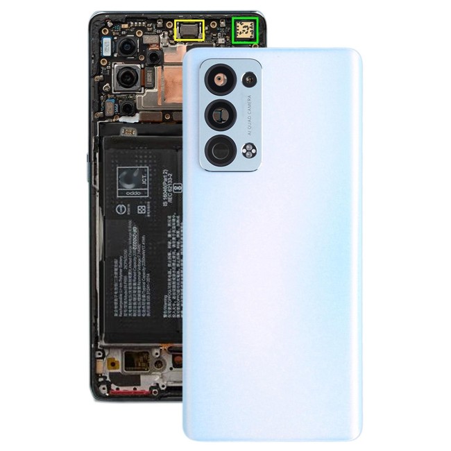 Original Battery Back Cover for OPPO Reno6 Pro+ 5G / Reno6 Pro 5G Snapdragon CPH2247, PENM00 (Blue)(With Logo) at €39.90