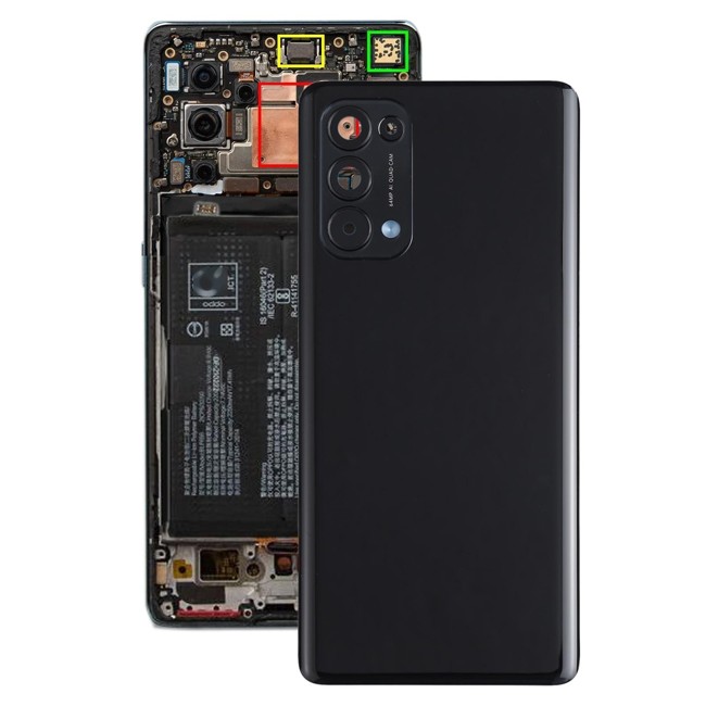 Original Battery Back Cover for OPPO Reno5 Pro 5G PDSM00, PDST00, CPH2201 (Black)(With Logo) at 37,89 €