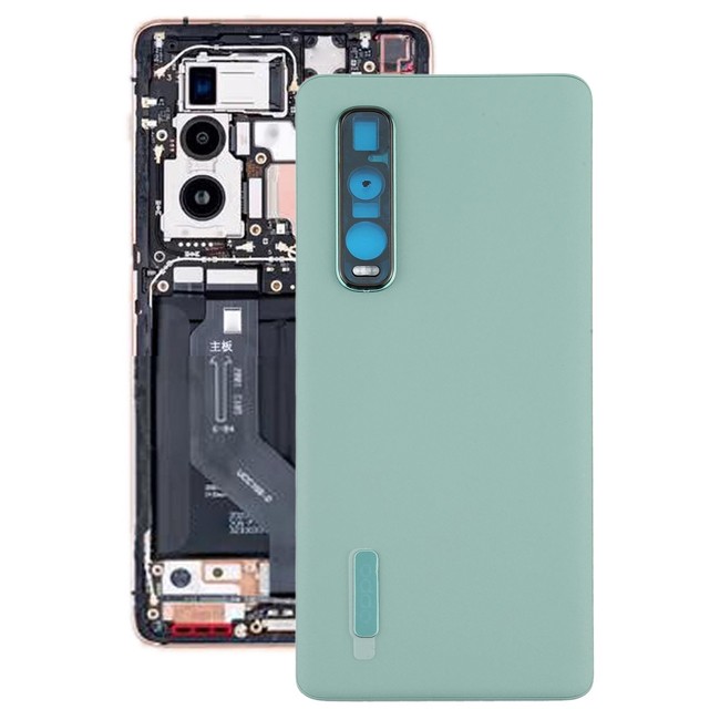 Original Leather Battery Back Cover for OPPO Find X2 Pro CPH2025 PDEM30 (Green)(With Logo) at 37,90 €