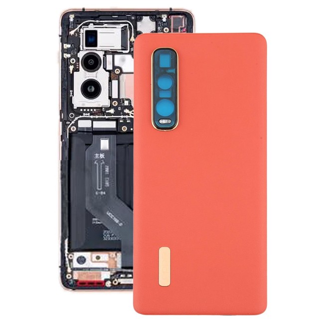 Cache arrière original cuir pour OPPO Find X2 Pro CPH2025 PDEM30 (Orange)(Avec Logo) à 37,90 €