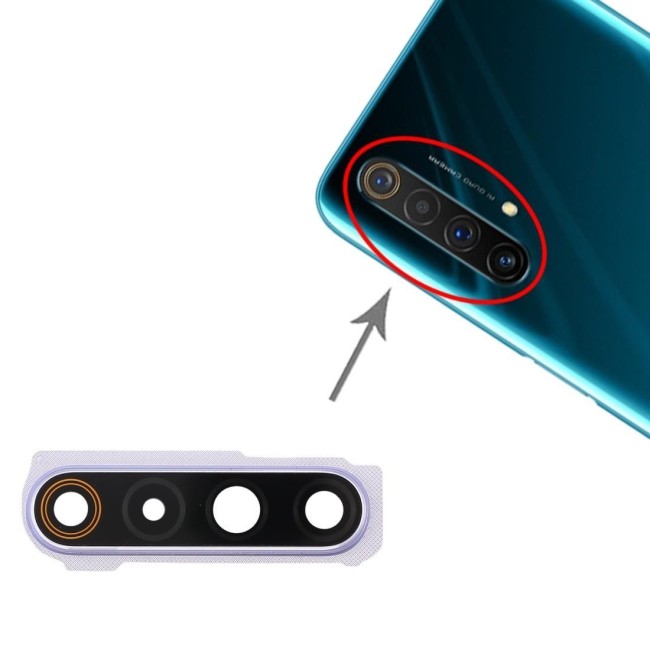 Camera Lens Cover for OPPO Realme X50 5G (Silver) at 11,89 €