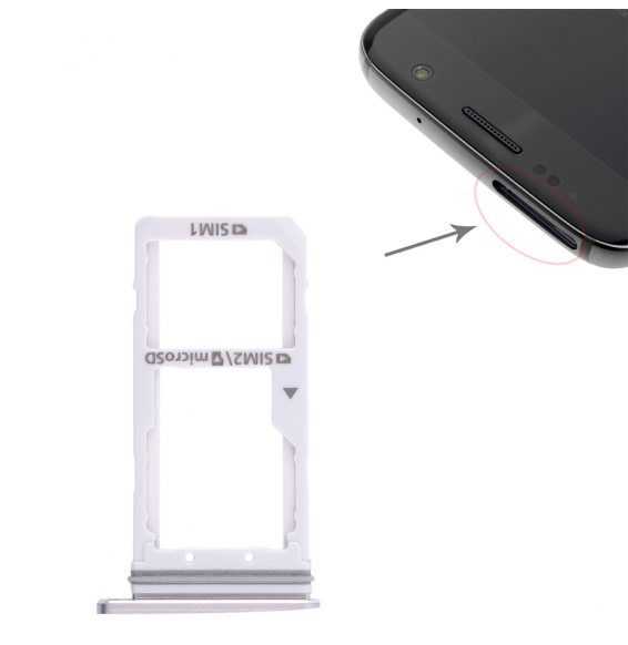 SIM + Micro SD Card Tray for Samsung Galaxy S7 SM-G930 (Gold)