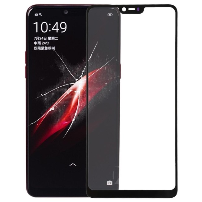 Outer Glass Lens for OPPO A3 (Black) at 12,50 €