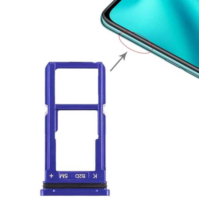 Tiroir double carte SIM + Micro SD pour OPPO R15 (Bleu) à 10,45 €