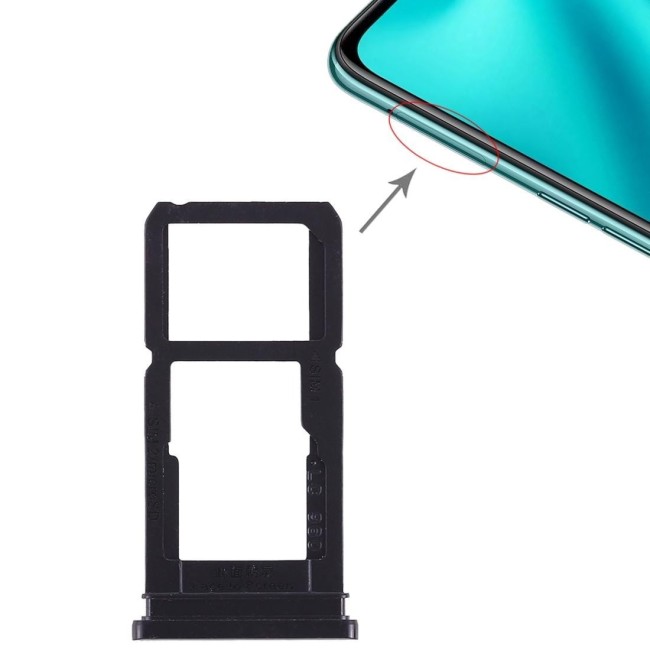 Dual SIM + Micro SD Card Tray for OPPO R15 (Black) at 10,45 €
