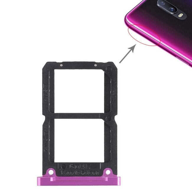 Dual SIM Card Tray for OPPO R17 (Purple) at 10,45 €