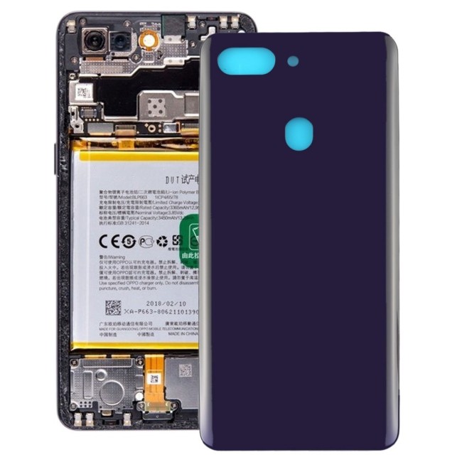 Curved Back Cover for OPPO R15 Pro (Purple)(With Logo) at 14,80 €