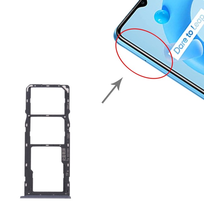 Dual SIM + Micro SD Card Tray for OPPO Realme C11 (2021) RMX3231 (Grey) at 9,90 €