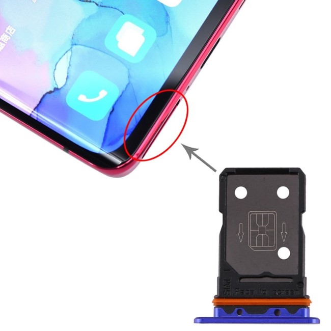 SIM Card Tray for OPPO Reno3 Pro (Blue) at 7,90 €