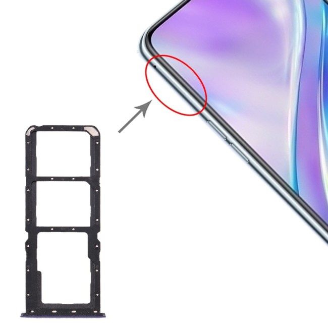 Dual SIM + Micro SD Card Tray for OPPO Realme X2 (Purple) at 8,89 €