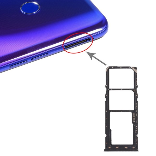 Dual SIM + Micro SD Card Tray for OPPO Realme 3 Pro RMX1851 (Black) at 8,90 €