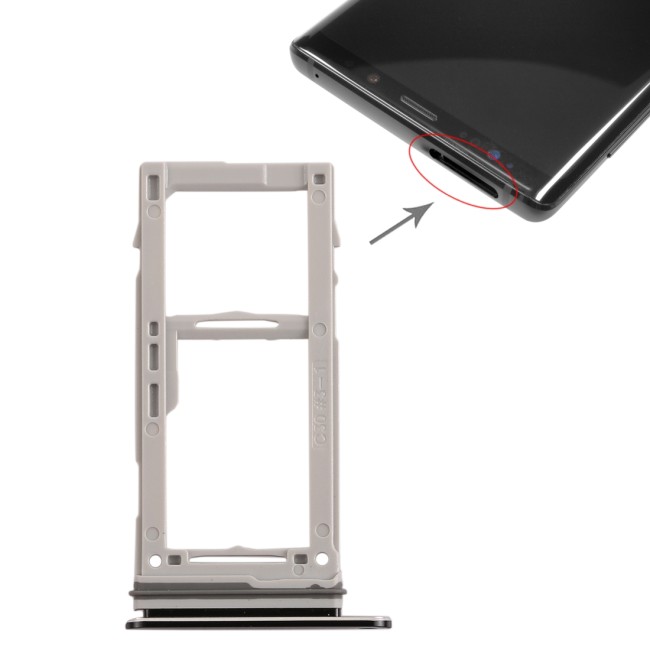 SIM + Micro SD Card Tray for Samsung Galaxy Note 9 SM-N960 (Black) at 6,90 €