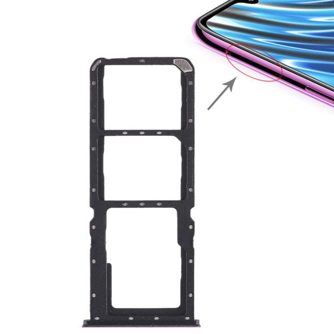 Tiroir double carte SIM + Micro SD pour OPPO F9 (Violet) à 9,90 €