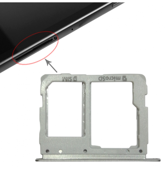 SIM + Micro SD Card Tray for Samsung Galaxy Tab S3 9.7 SM-T825 (3G Version)(Silver)