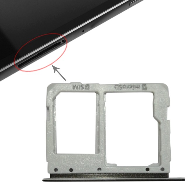 SIM + Micro SD Kartenhalter für Samsung Galaxy Tab S3 9.7 SM-T825 (3G-Version)(Schwarz) für €10.90