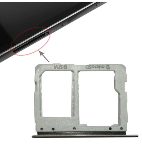 SIM + Micro SD Card Tray for Samsung Galaxy Tab S3 9.7 SM-T825 (3G Version)(Black)