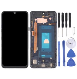 Original LCD Screen with Frame for LG G8X ThinQ (Black) at €88.39