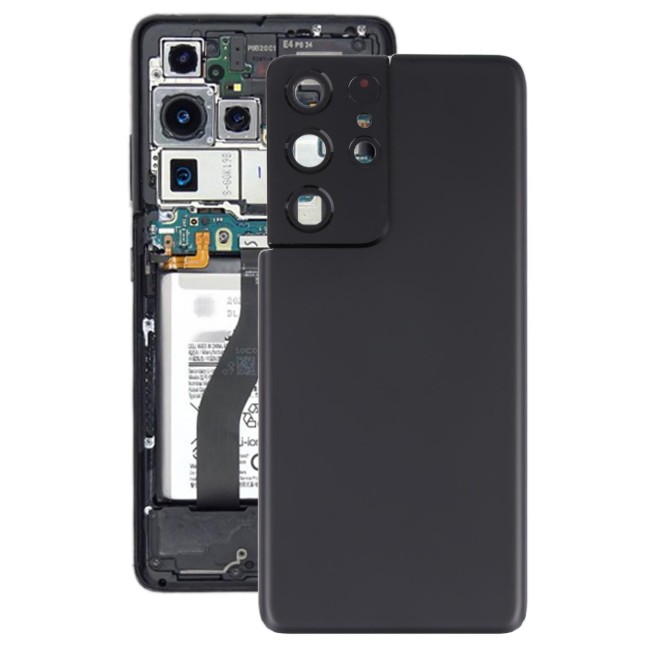 Battery Back Cover with Camera Lens Cover for Samsung Galaxy S21 Ultra 5G(Black) voor 36,89 €