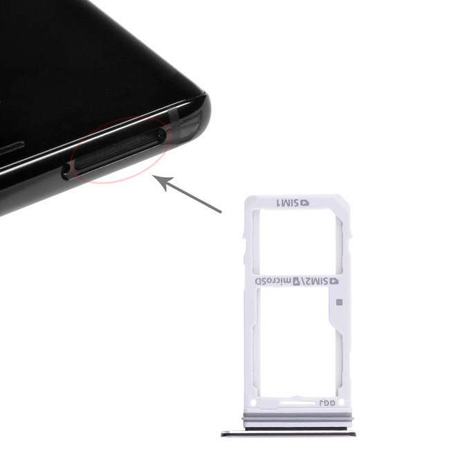 SIM + Micro SD kaart houder voor Samsung Galaxy Note 8 SM-N950 (Zwart) voor 6,90 €