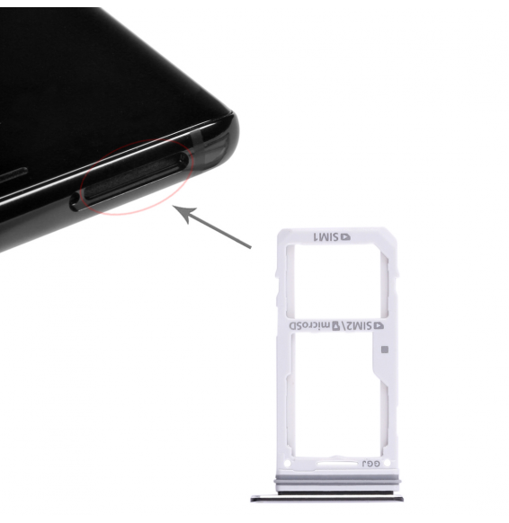 SIM + Micro SD kaart houder voor Samsung Galaxy Note 8 SM-N950 (Black)