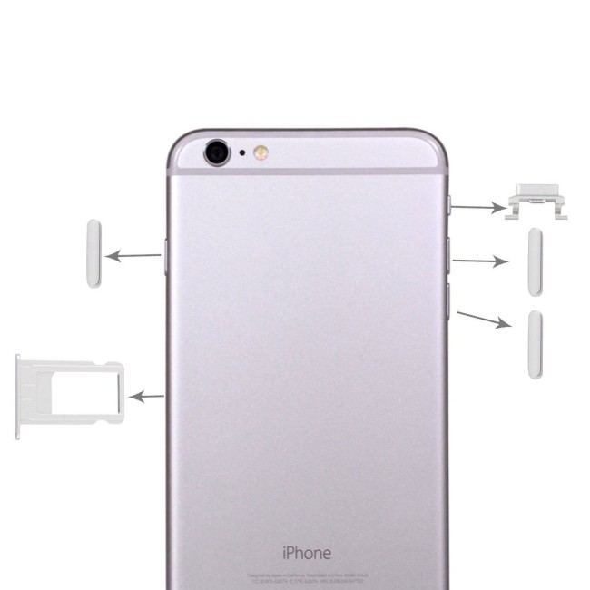 SIM kartenhalter + Knöpfe für iPhone 6 Plus (Grau) für 7,90 €