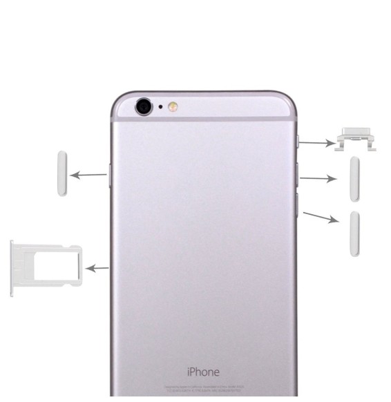 Card Tray + Buttons for iPhone 6 Plus (Grey)