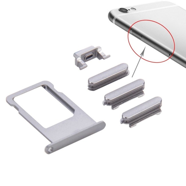 SIM kartenhalter + Knöpfe für iPhone 6s (Grau) für 7,90 €