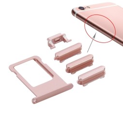SIM kartenhalter + Knöpfe für iPhone 6s (Rosa gold) für 7,90 €