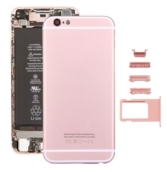 Full Back Housing Cover for iPhone 6s (Rose Gold)(With Logo)