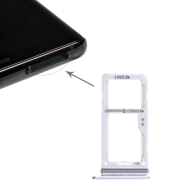 SIM + Micro SD Kartenhalter für Samsung Galaxy Note 8 SM-N950 (Grau) für 6,90 €
