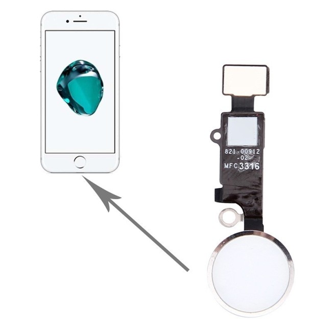Home knop voor iPhone 7 (geen Touch ID)(Zilver) voor 7,90 €