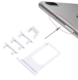 SIM kartenhalter + Knöpfe für iPhone 7 Plus (Silber) für 7,90 €