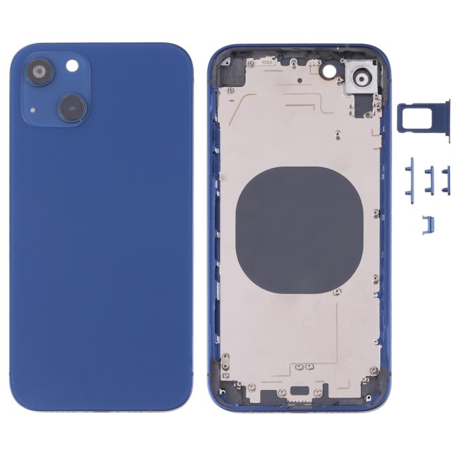 Full Back Housing Cover Imitation of iPhone 13 for iPhone XR (Blue)(With Logo) at 50,50 €