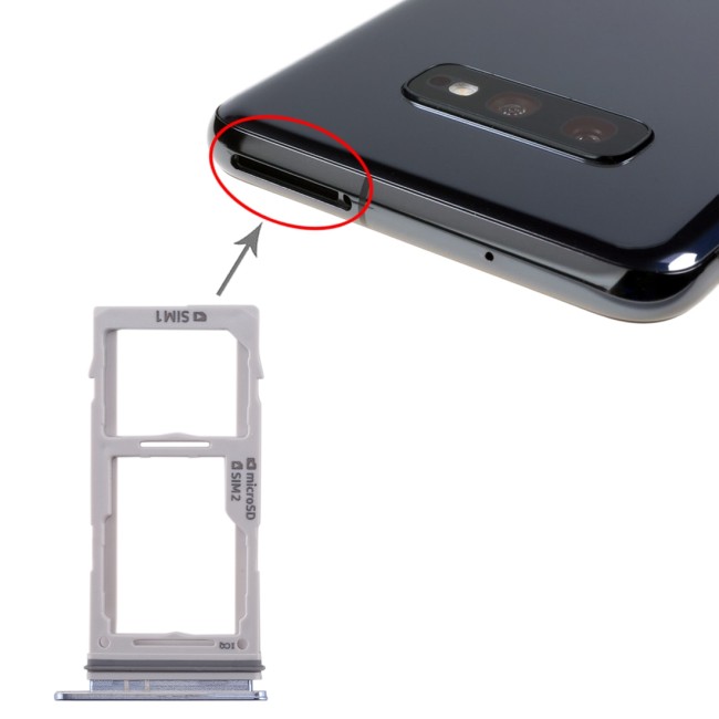 SIM + Micro SD kaart houder voor Samsung Galaxy S10 SM-G973 (Blauw) voor 6,90 €