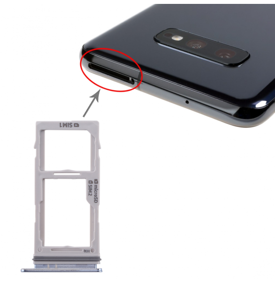 SIM + Micro SD Card Tray for Samsung Galaxy S10 SM-G973 (Blue)