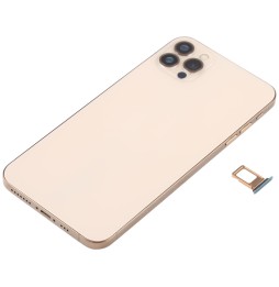 Back Housing Cover Assembly Imitation of iPhone 12 Pro for iPhone XS Max (Gold)(With Logo) at €130.90